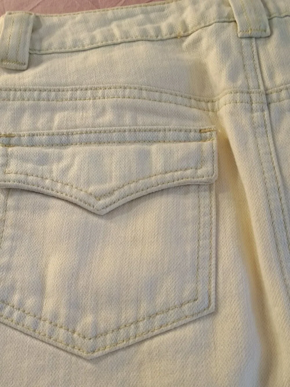 NWOT Old Navy Girl 12 Mini Jean Skirt 100% Denim Cotton 4-Pocket Cream Durable